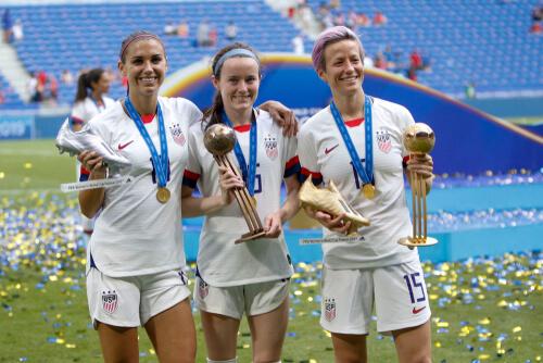 Trio of Champions, Alex Morgan, Rose Lavelle and Megan Rapinoe