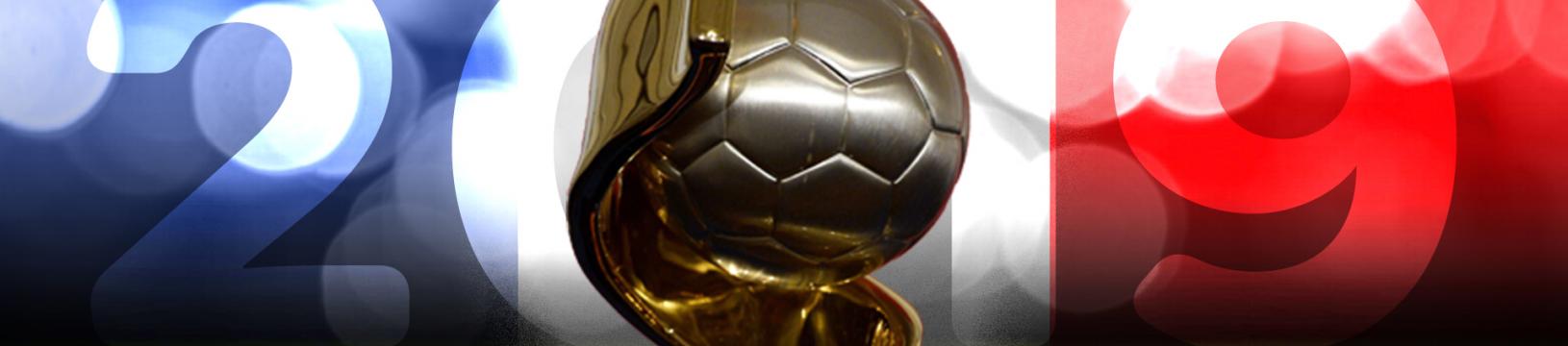 Women's World Cup France composite image with trophy