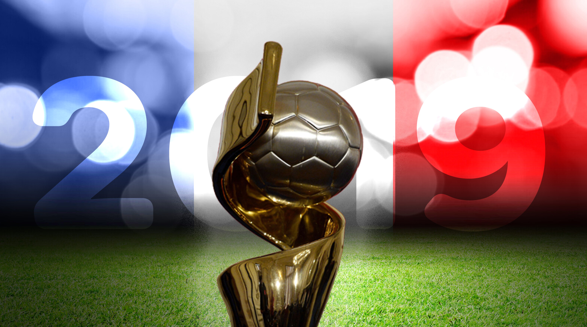 Women's World Cup France composite image with trophy