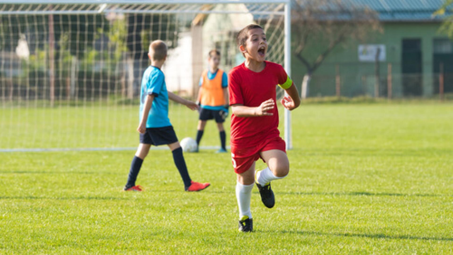 Soccer player having Fun